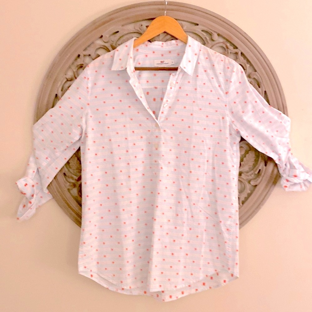 Vineyard Vines Pink/ BlueBlue Green Shirt Size 6